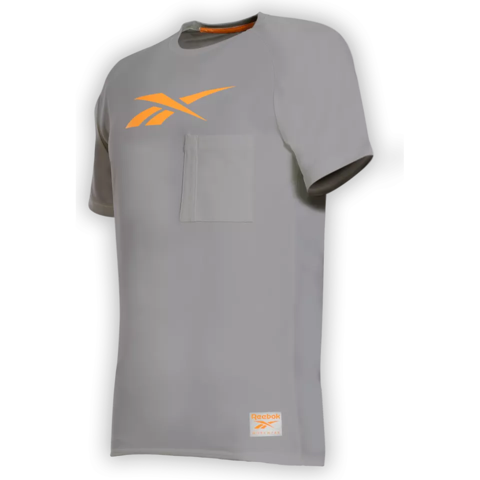 Reebok RB003TLTG1, Vector Mens Knitted T-shirt, Light Grey, image 1, gallery thumbnail