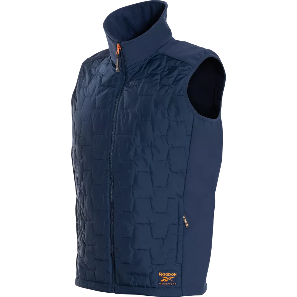 Reebok RB002VNVB, Mens Woven Padded Vest, Navy Blue, image 1, gallery thumbnail