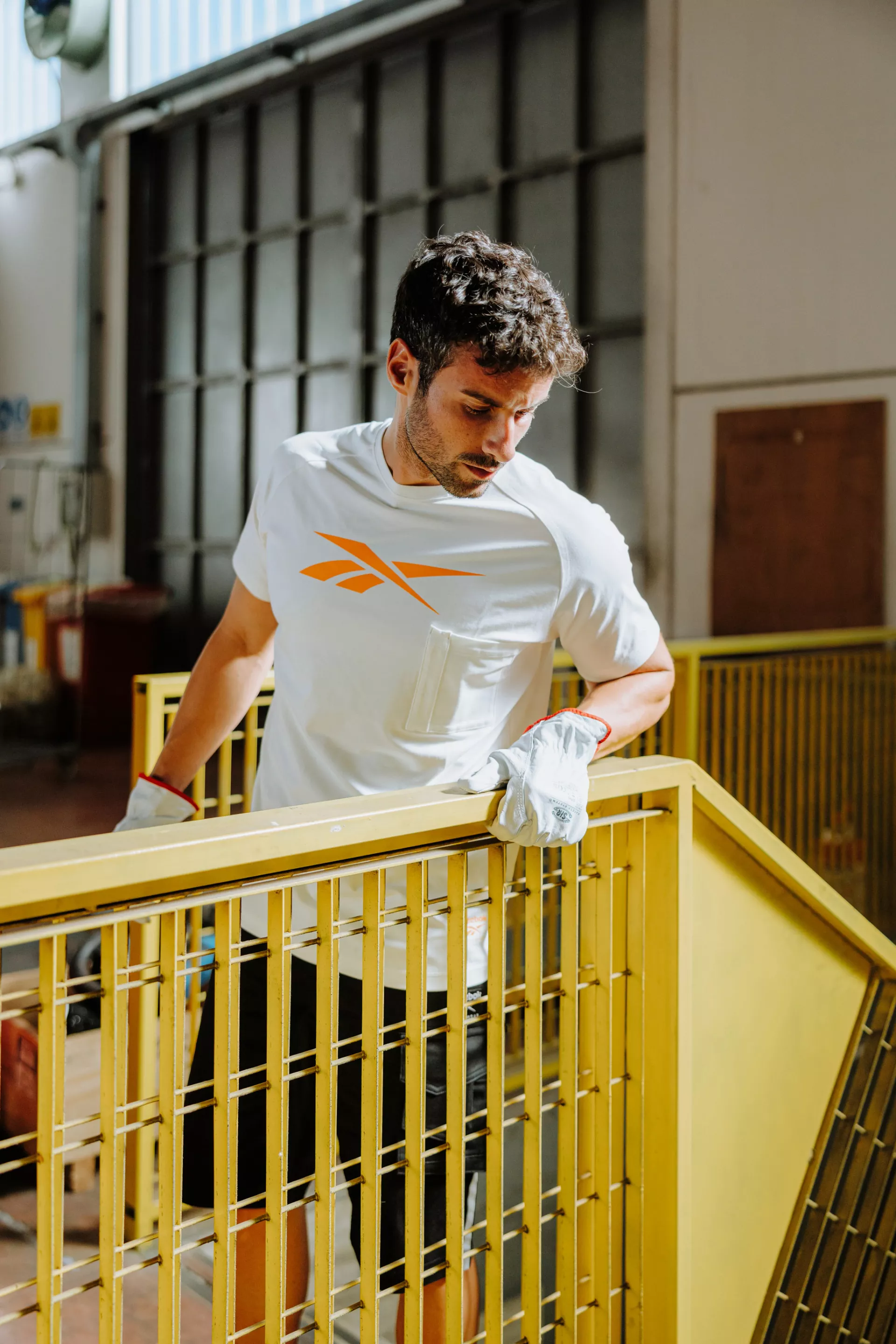 Reebok RB003TOFW1, Vector Herren Strick-T-Shirt, Off White, image 2