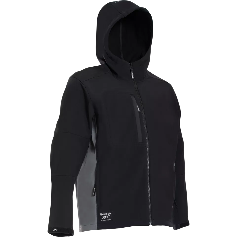 Reebok RB004JBLK, Mens Woven Softshell, Black, image 1, gallery thumbnail