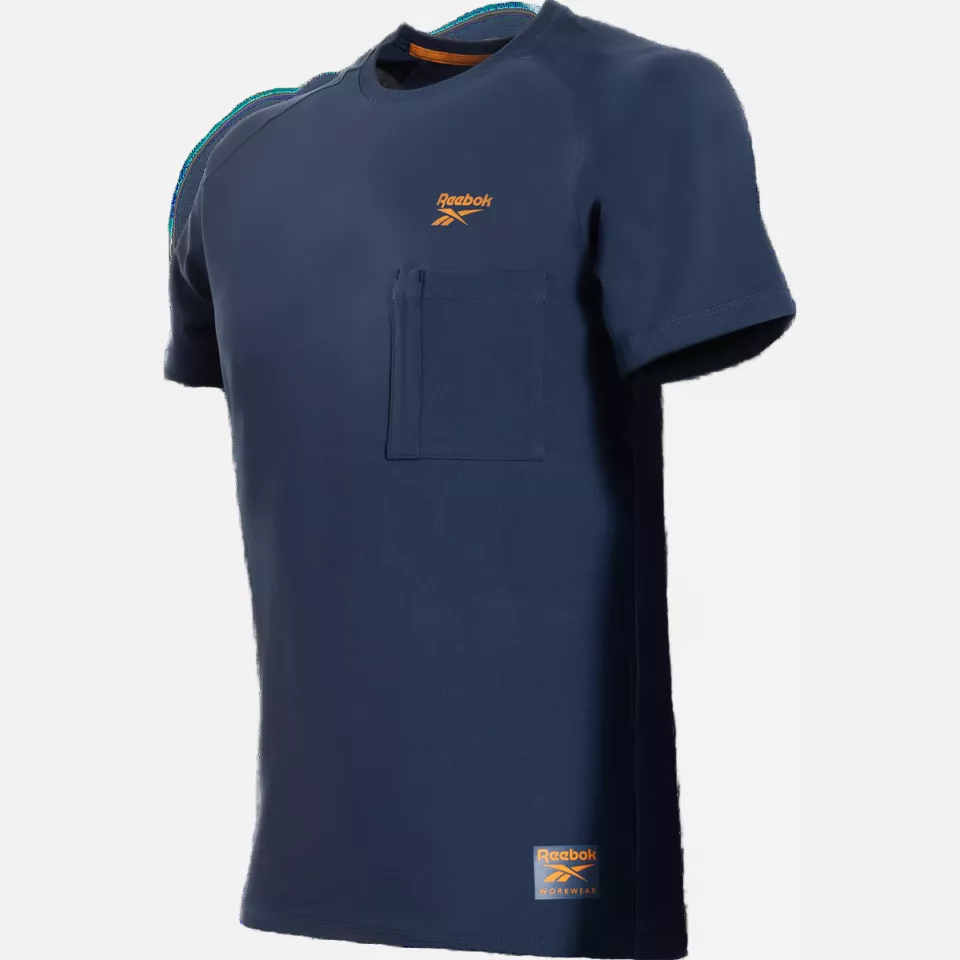 Reebok RB003TNVB2, Lockup Mens Knitted T-shirt, Navy Blue, image 1, gallery thumbnail