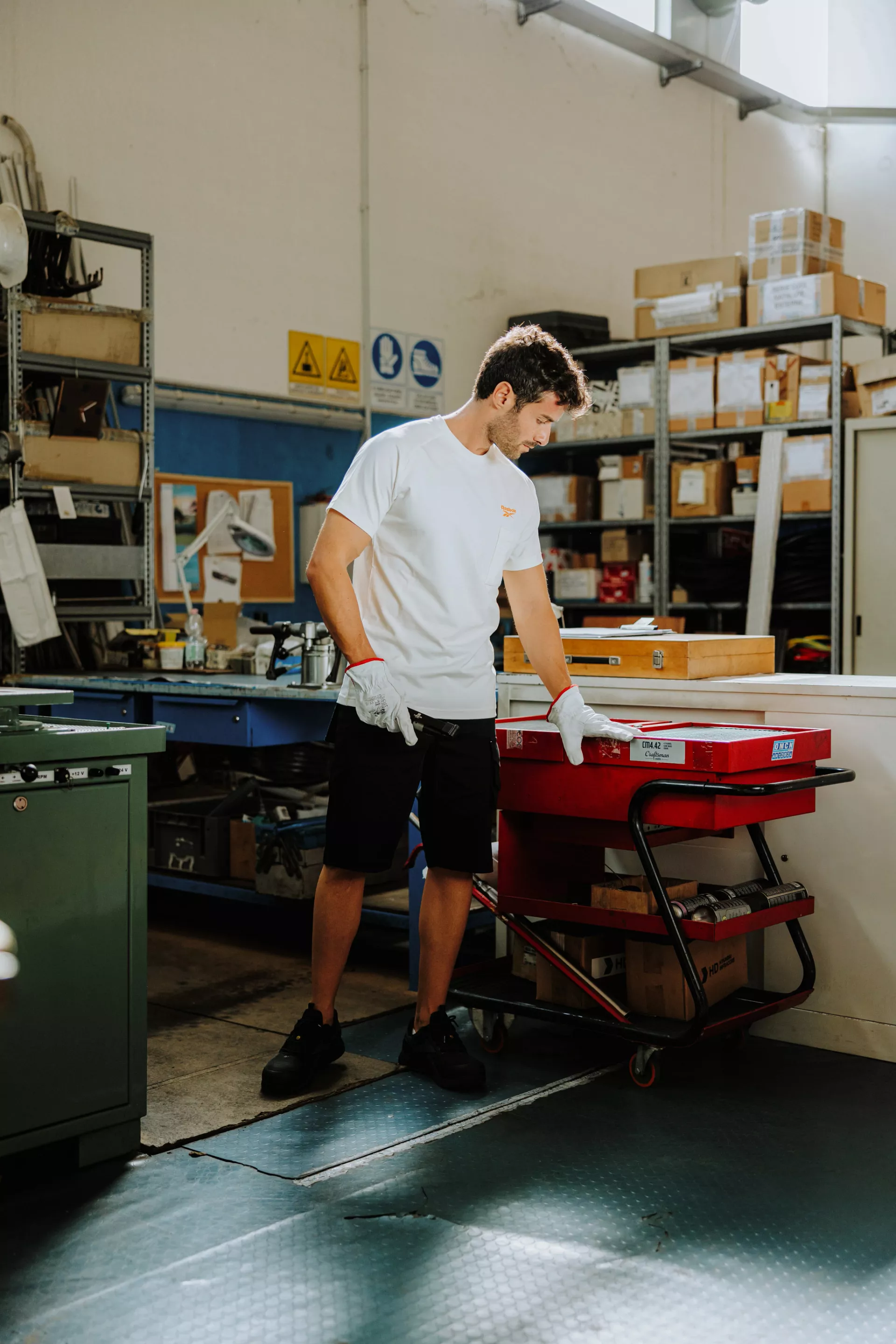 Reebok RB003TOFW2, Lockup Herren Strick-T-Shirt, Off White, image 5