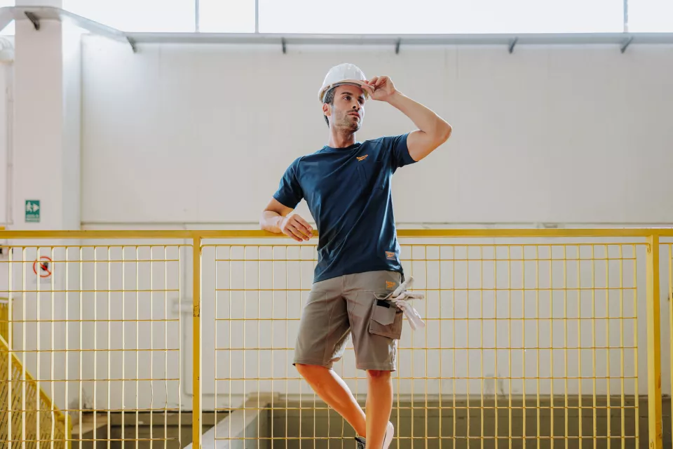 Reebok RB003TNVB2, Lockup Herren Strick-T-Shirt, Marineblau, image 5, gallery thumbnail