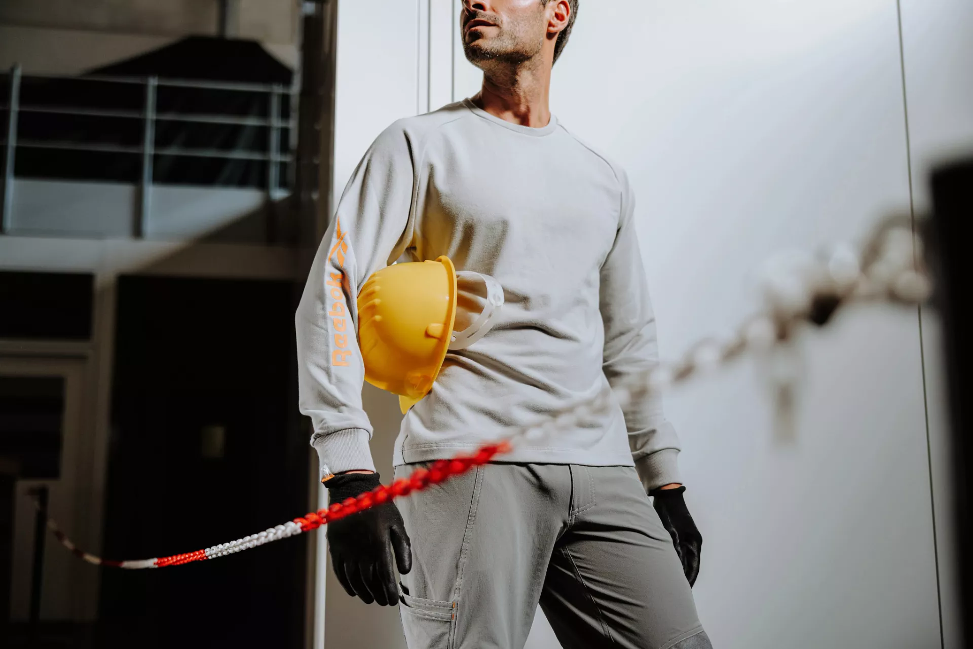 Reebok RB008SWLTG, Herren Strick-Sweatshirt, Hellgrau, image 4