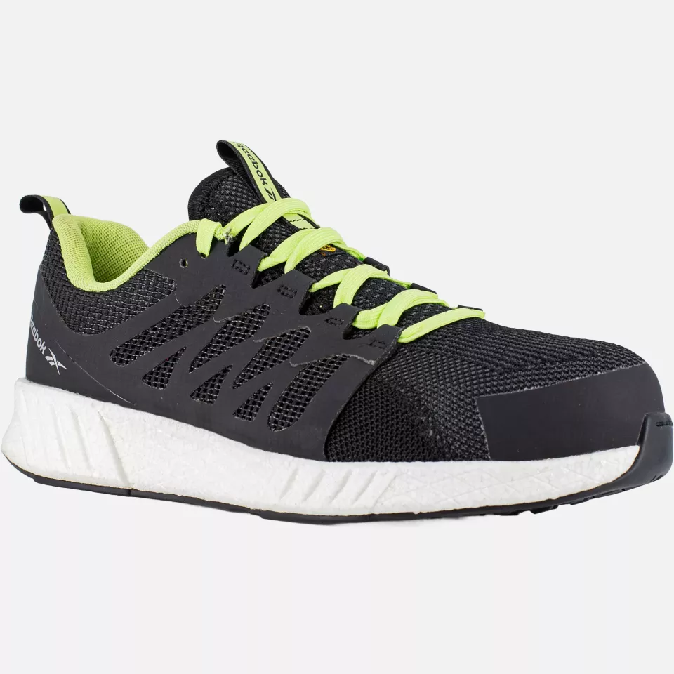 Reebok IB1073S1P, Fusion Flexweave Sicherheitshalbschuhe S1P, Schwarz/Lime/Weiß, image 1, gallery thumbnail