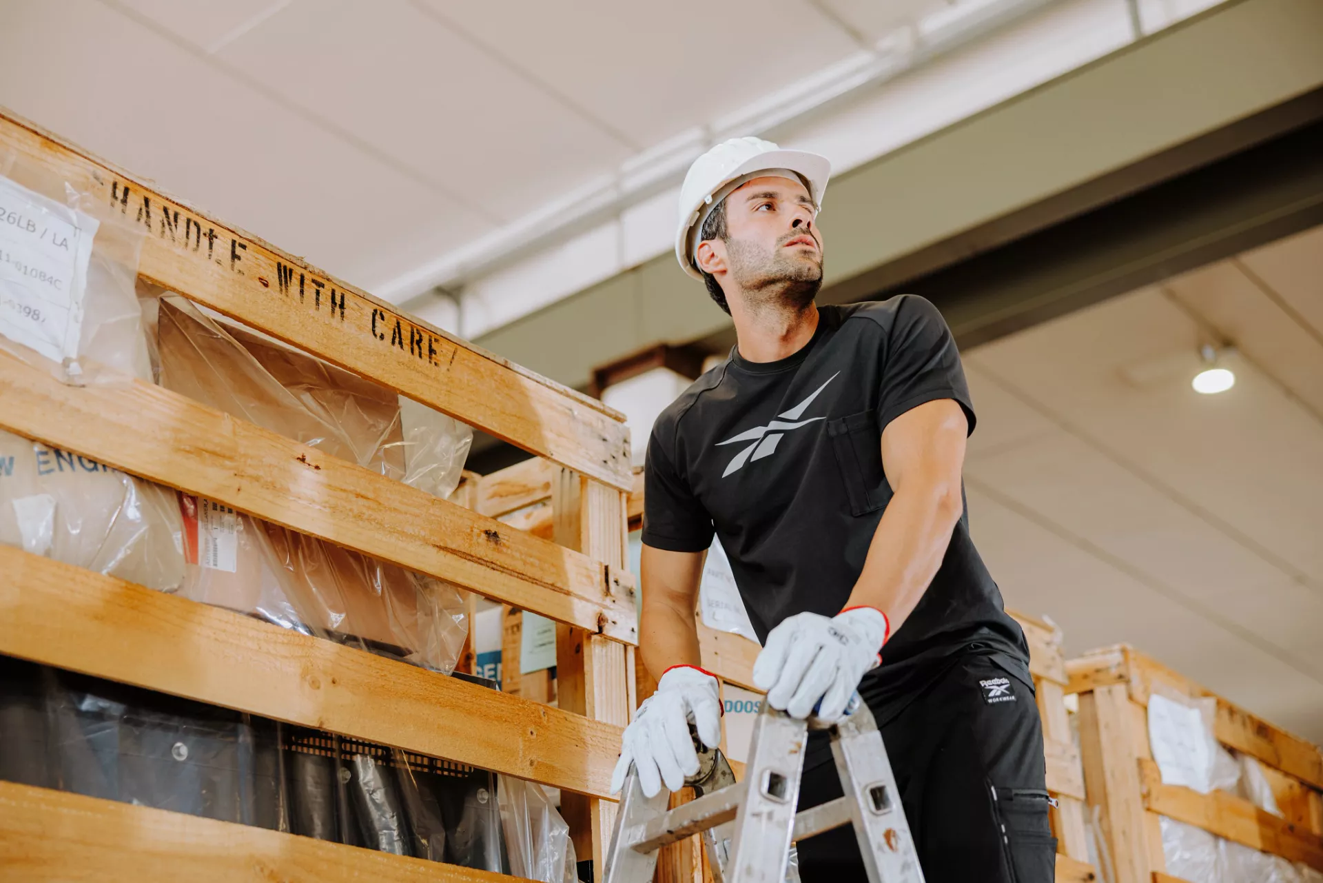 Reebok RB003TBLK1, Vector Herren Strick-T-Shirt, Schwarz, image 5