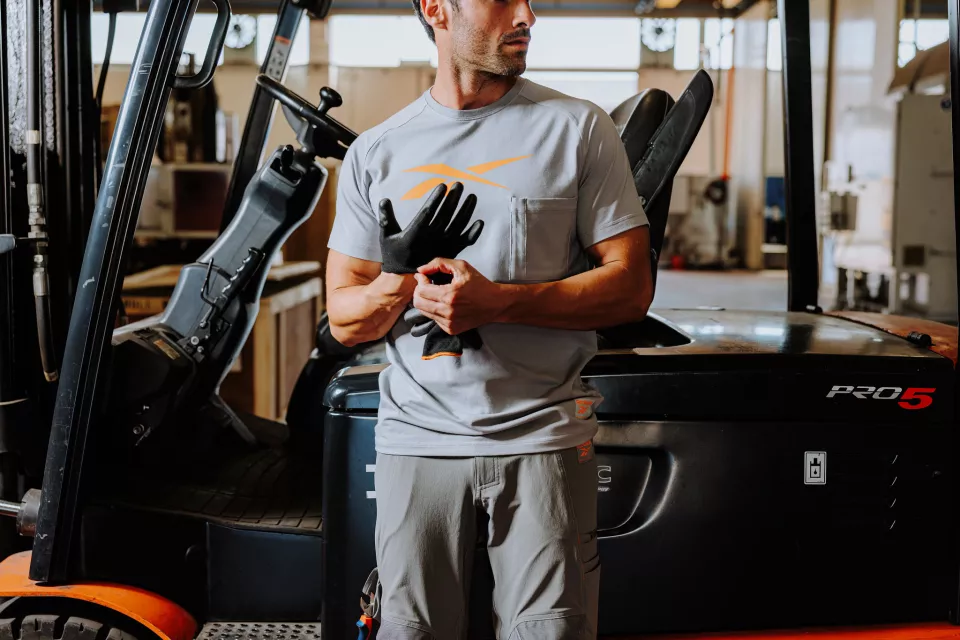 Reebok RB003TLTG1, Vector Mens Knitted T-shirt, Light Grey, image 6, gallery thumbnail