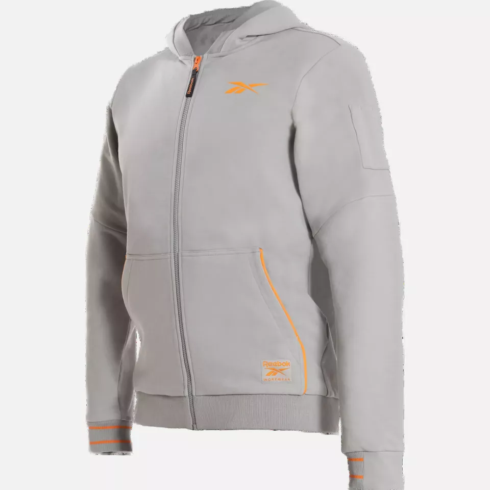 Reebok RB001JLTG, Mens Knitted Hoodie, Light Grey, image 1, gallery thumbnail