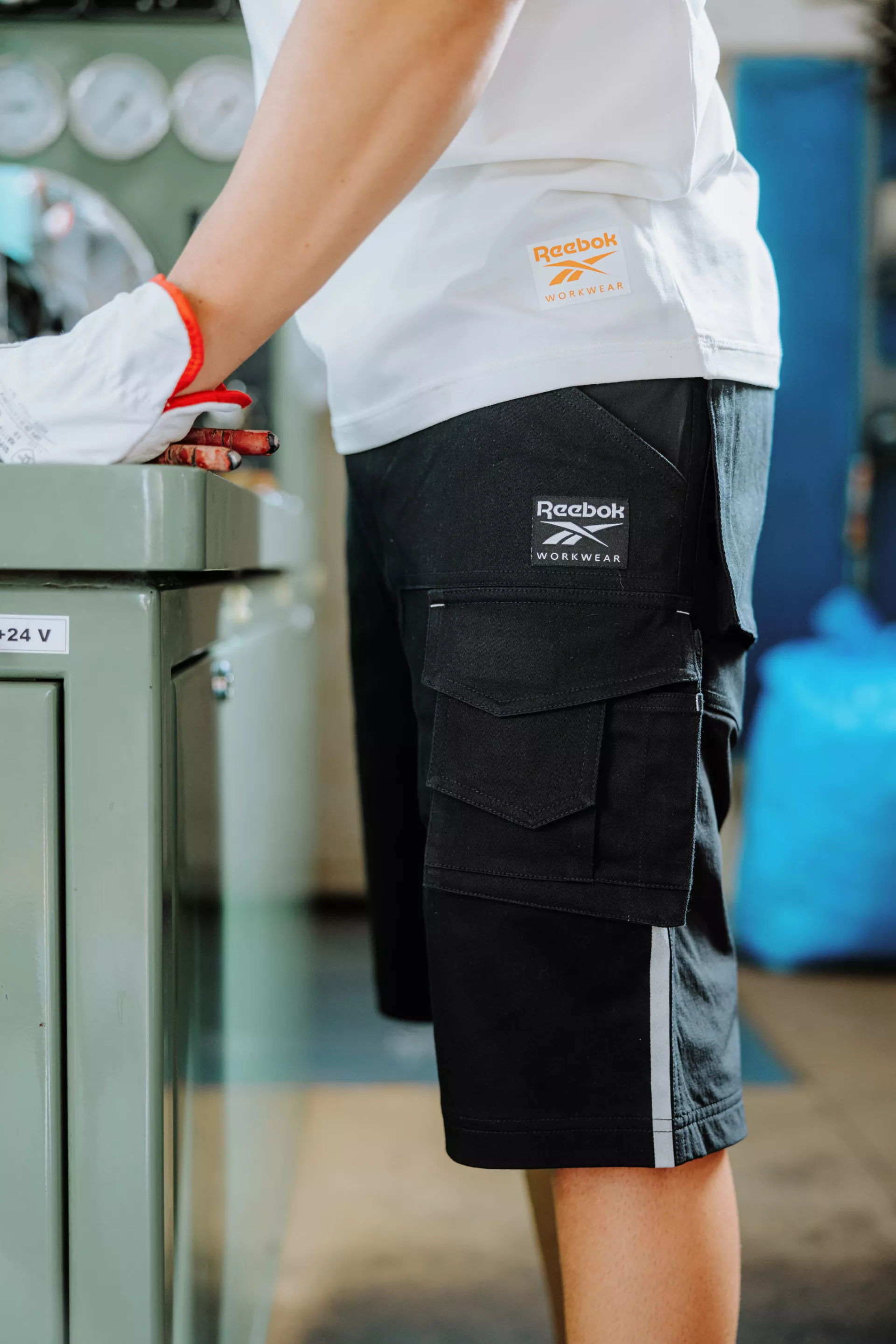 Reebok RB007SBLK, Unisex Webshorts, Schwarz, image 4