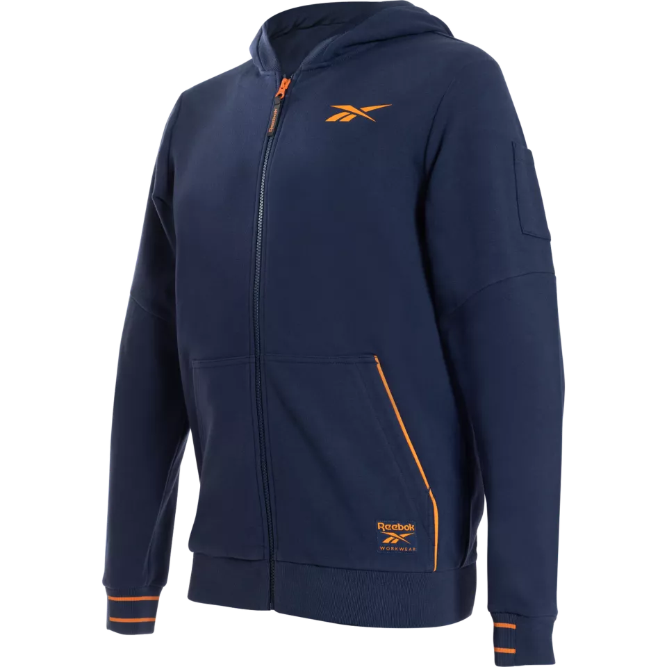 Reebok RB001JNVB, Mens Knitted Hoodie, Navy Blue, image 1, gallery thumbnail