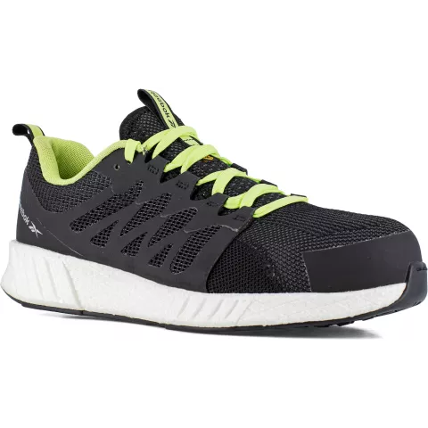 Reebok Fusion Flexweave Safety Shoes S1P, Black/Lime/White