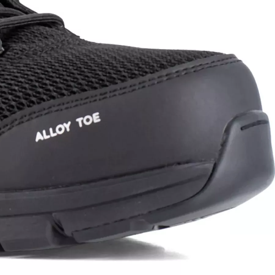 Die **Aluminium-Zehenschutzkappe** bietet starken Schutz und hält den Schuh dabei leicht für ganztägigen Komfort.