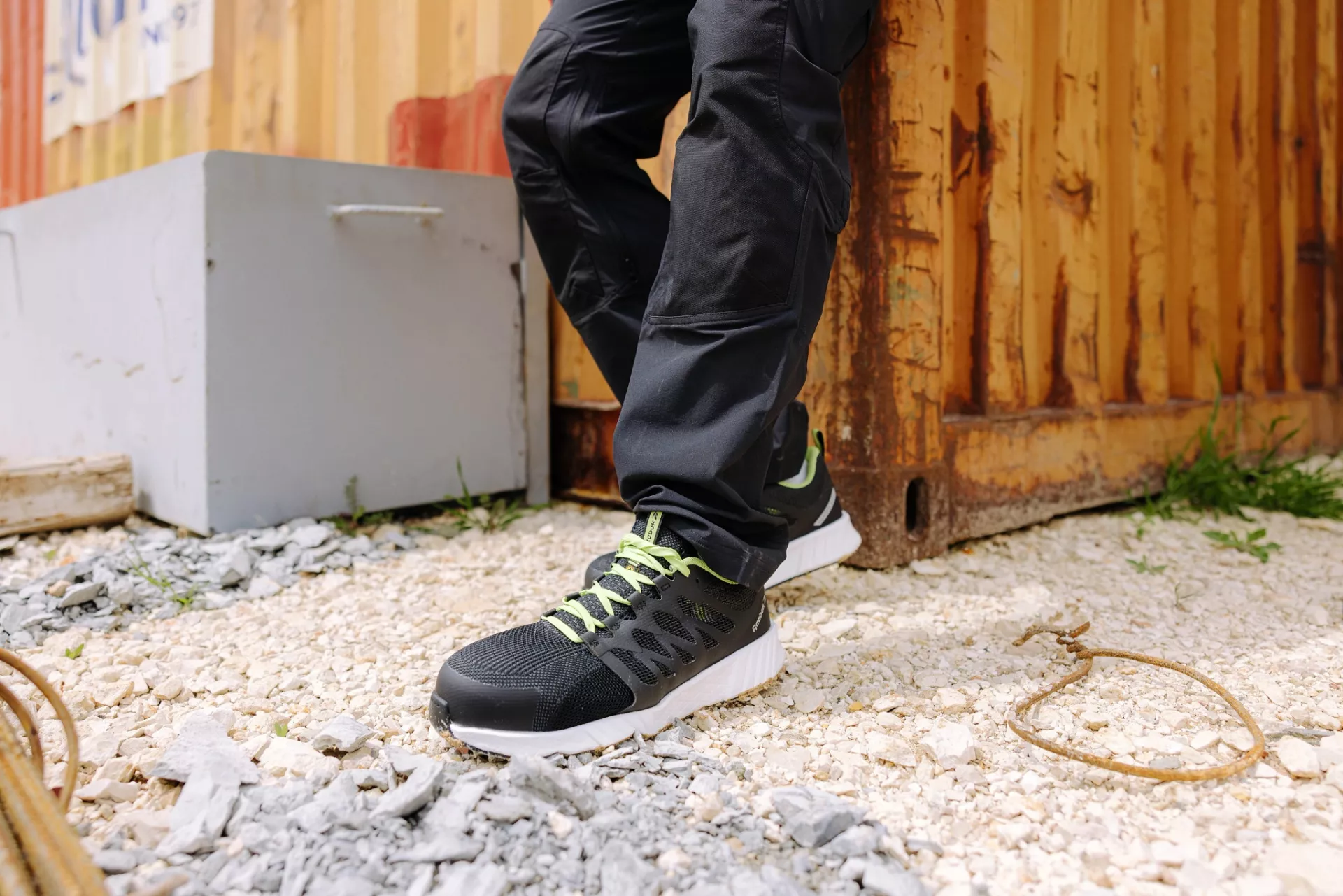 Reebok IB1073S1P, Fusion Flexweave Safety Shoes S1P, Black/Lime/White, image 7