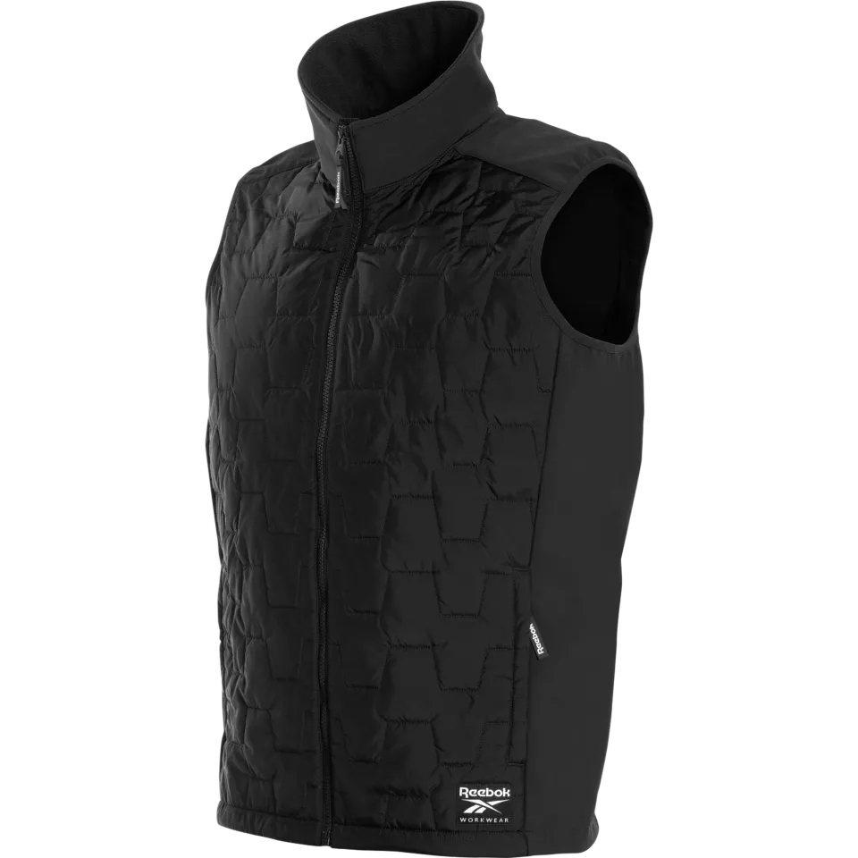 Reebok RB002VBLK, Mens Woven Padded Vest, Black, image 1, gallery thumbnail