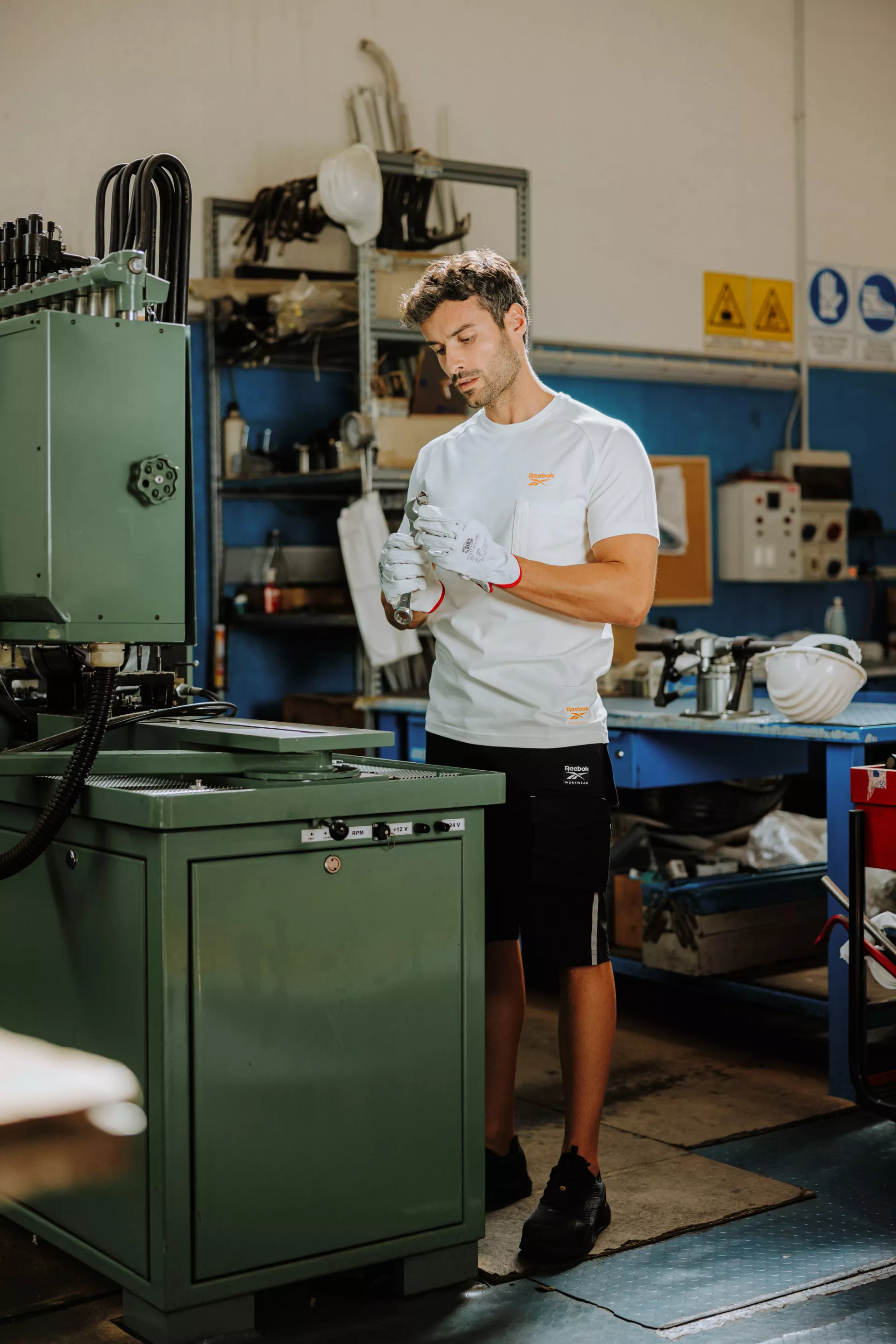 Reebok RB003TOFW2, Lockup Herren Strick-T-Shirt, Off White, image 2