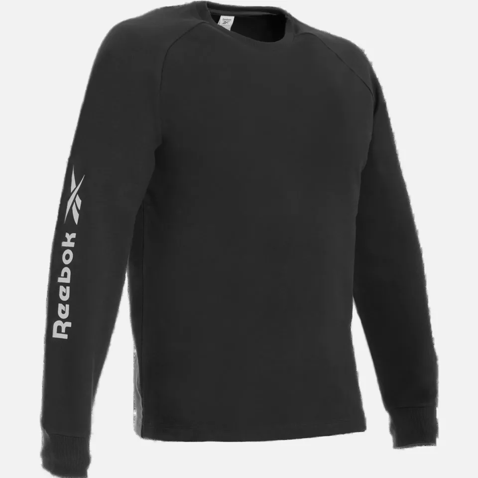 Reebok RB008SWBLK, Mens Knitted Sweatshirt, Black, image 1, gallery thumbnail