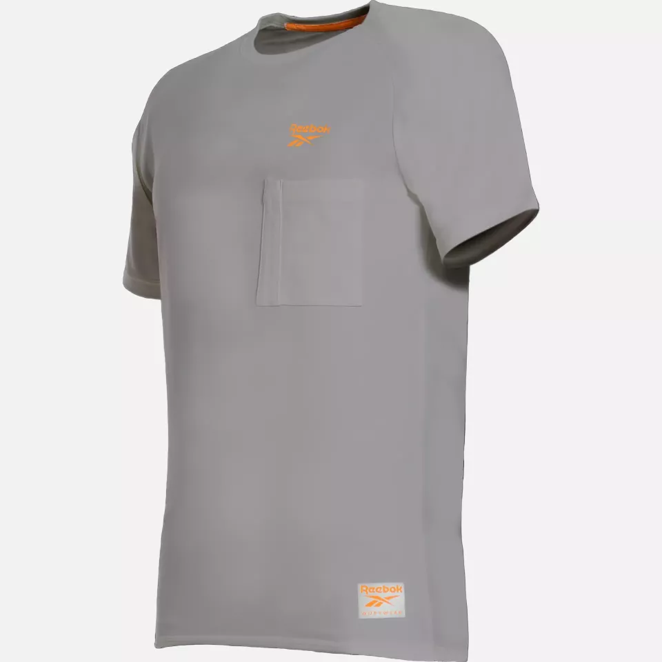 Reebok RB003TLTG2, Lockup Mens Knitted T-shirt, Light Grey, image 1, gallery thumbnail