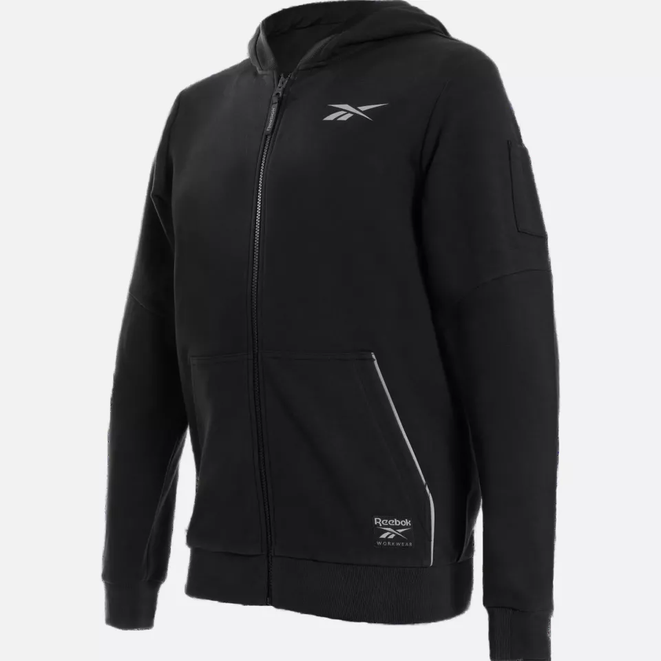 Reebok RB001JBLK, Mens Knitted Hoodie, Black, image 1, gallery thumbnail