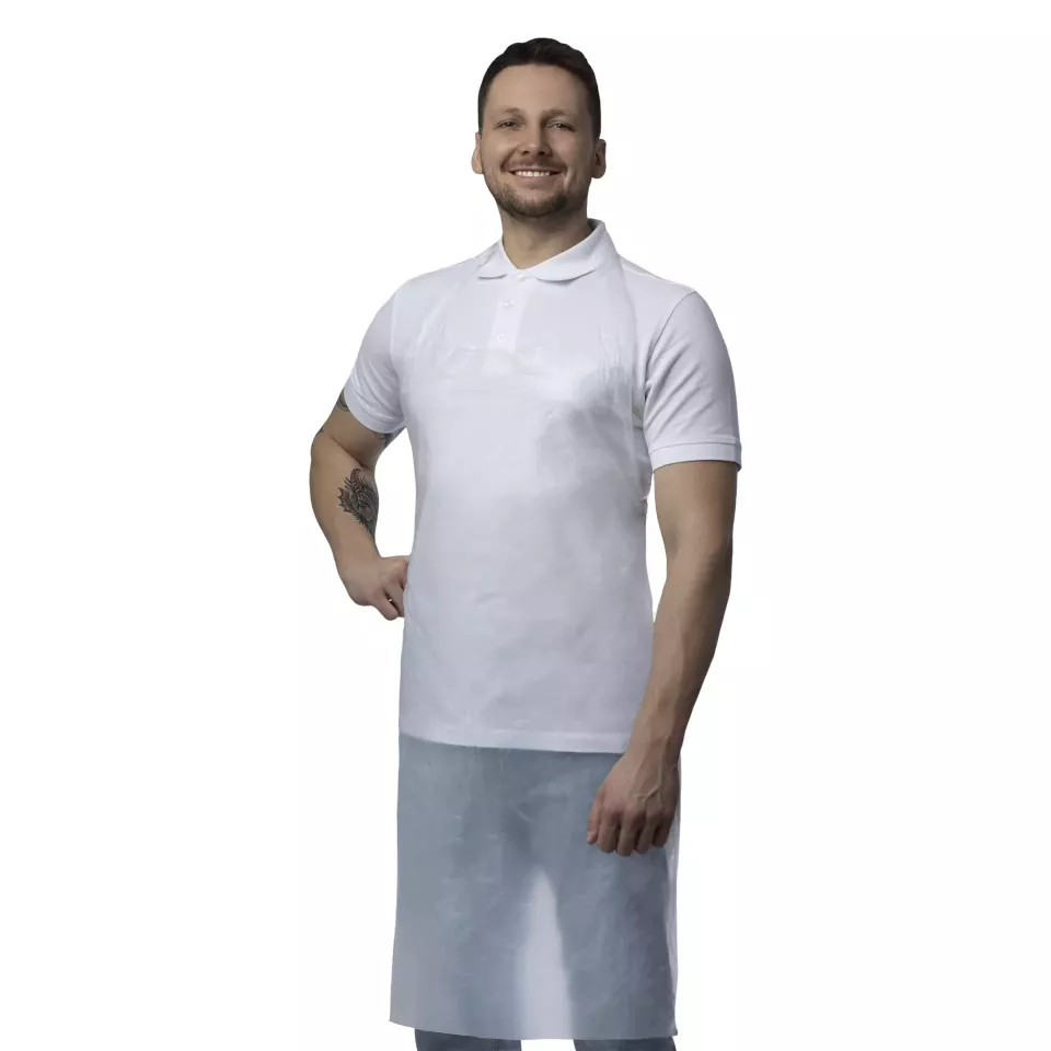 Nitras Medical 4240, PE aprons, white, image 1, gallery thumbnail