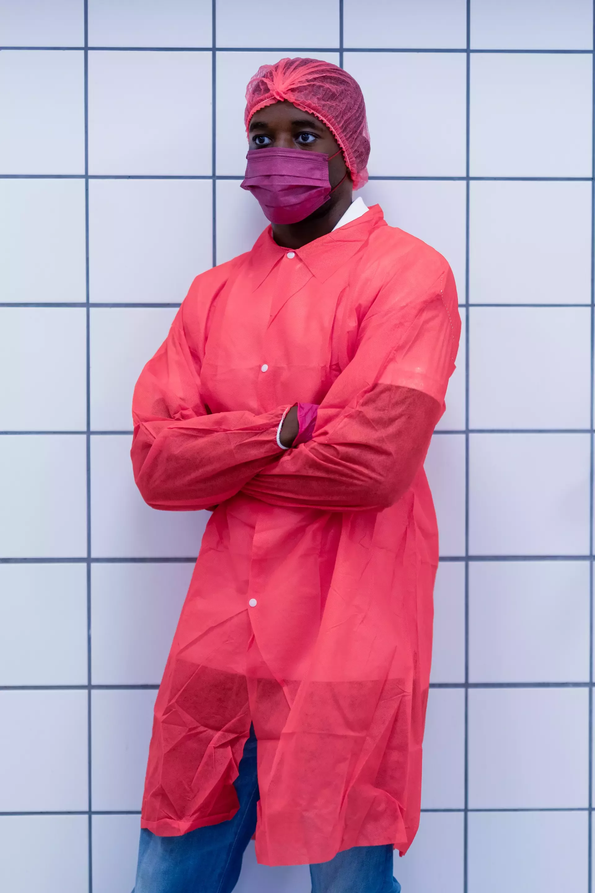 Nitras Medical 4531, PP-visitor coat, with collar, XXL, image 2