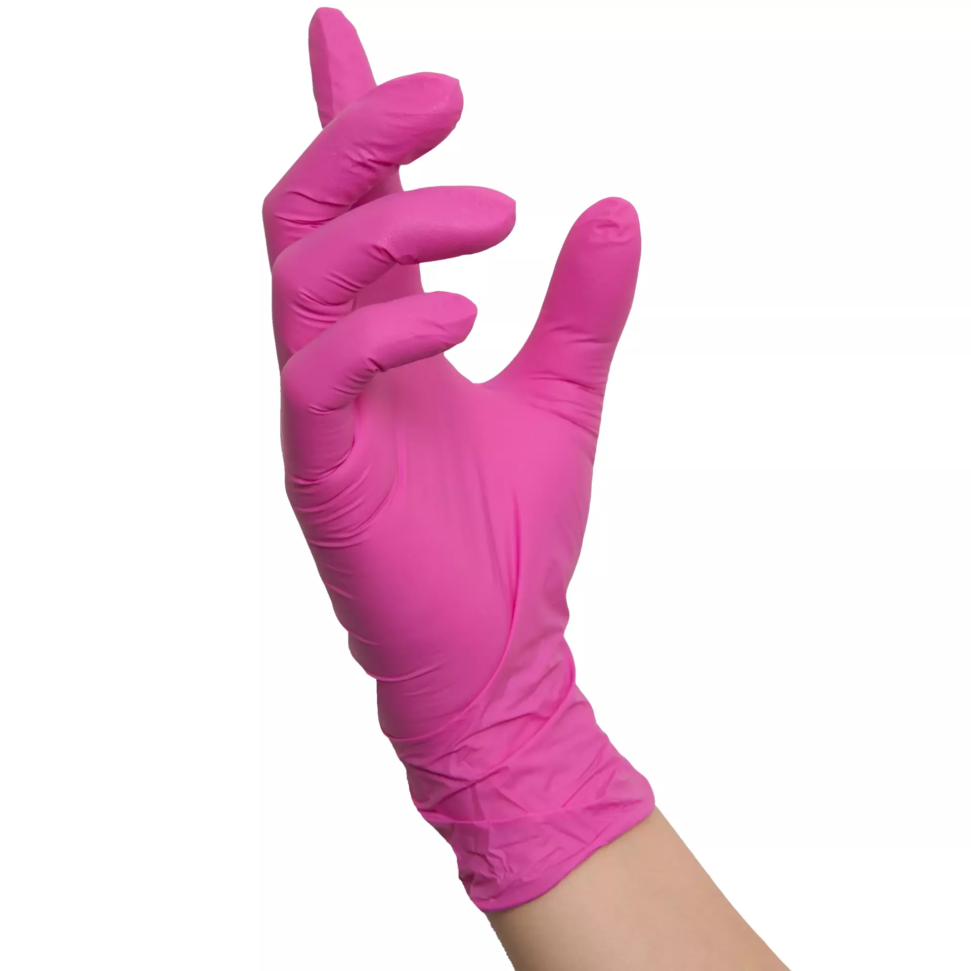 Nitras Medical 8327, CANDY WAVE nitrile disposable gloves, pink, image 2
