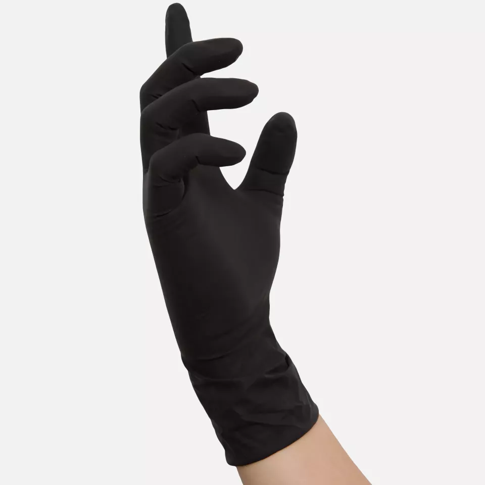 Nitras Medical 8220, BLACK SCORPION Latex-Einmalhandschuhe, Schwarz, image 2, gallery thumbnail