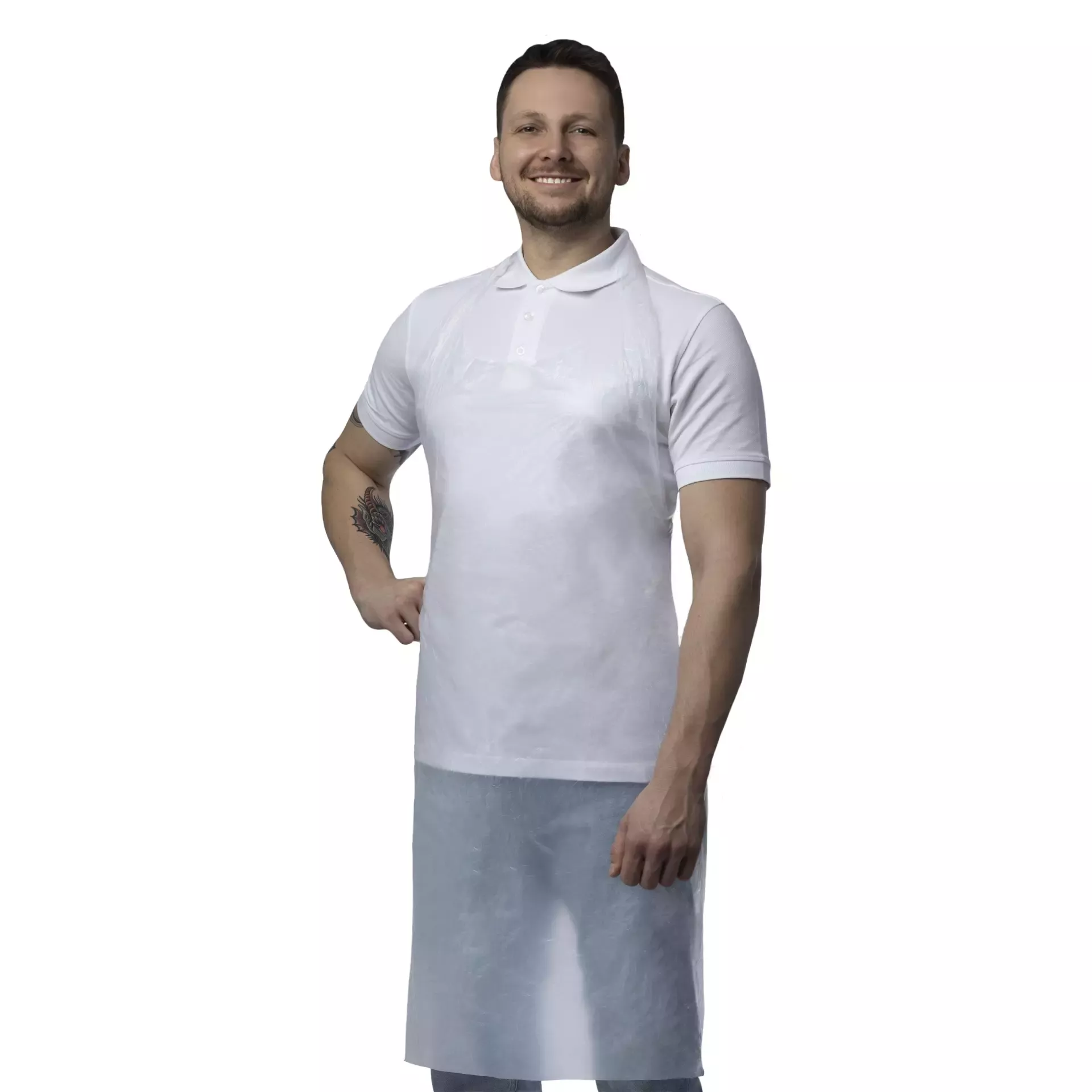 Nitras Medical 4240, PE aprons, white, image 1