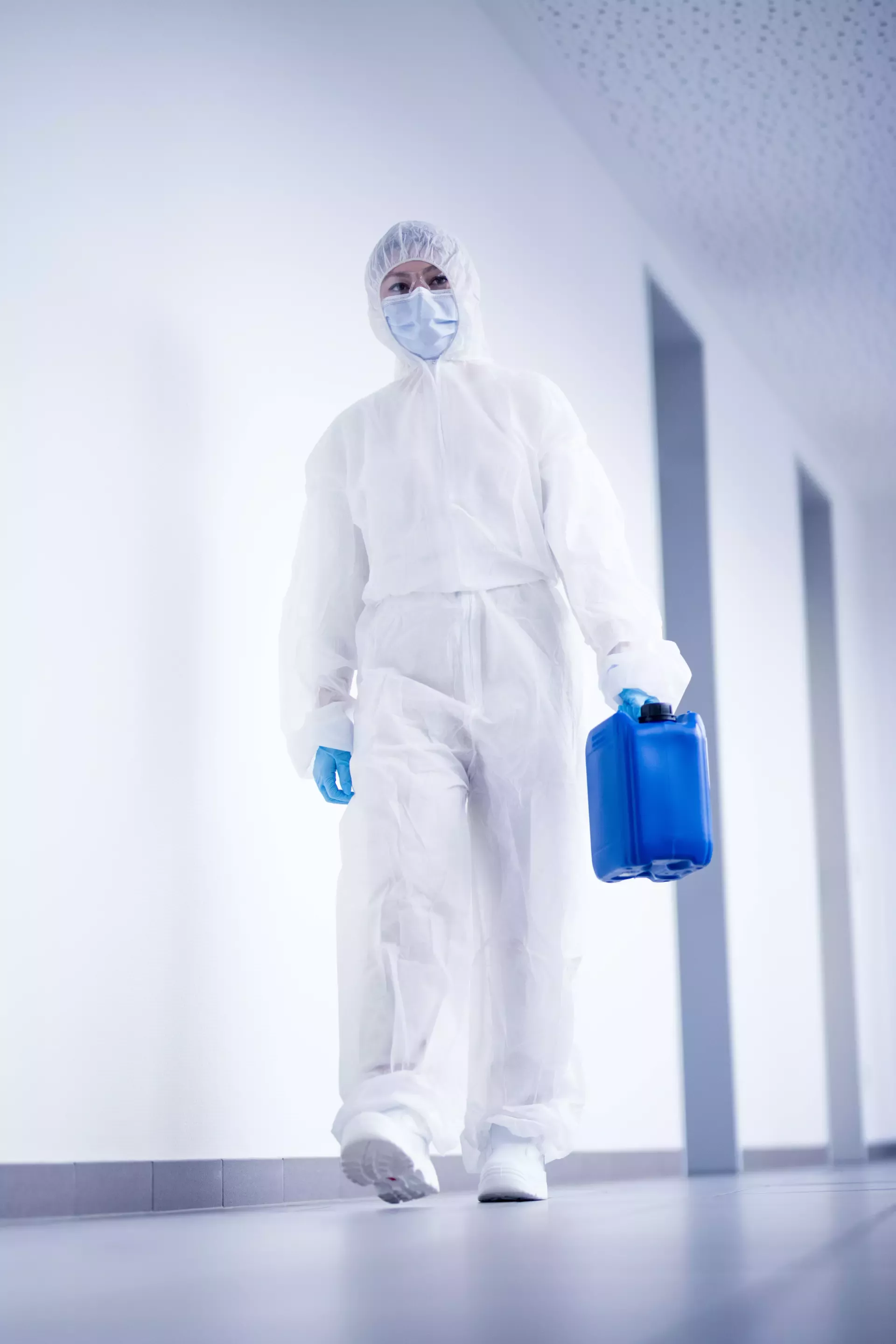 Nitras Medical 4514, PP-Overall, white, hood with elastic band, image 2