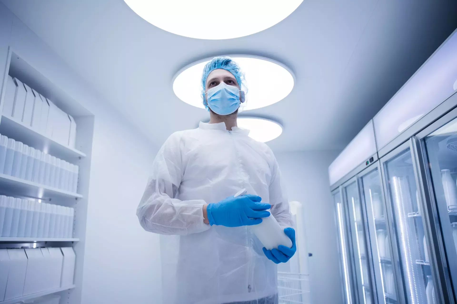 Nitras Medical 4520, PP-visitor coat, with zipper, white, XXL, image 2