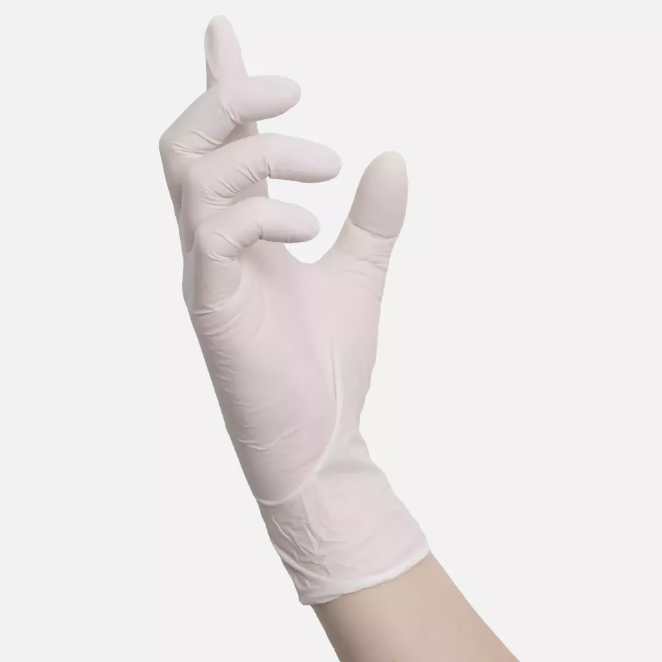 Nitras Medical 8310, WHITE WAVE nitrile disposable gloves, white, image 2, gallery thumbnail
