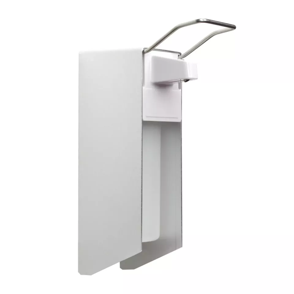 Nitras Medical 56500, Desinfection dispenser with arm lever, 16 x 24,3 x 8,3cm, capacity 500 ml, image 1, gallery thumbnail