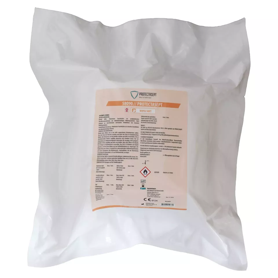 Nitras Medical 58090, PROTECTASEPT desinfection wipes, for alcohol-resistant surfaces, image 1, gallery thumbnail