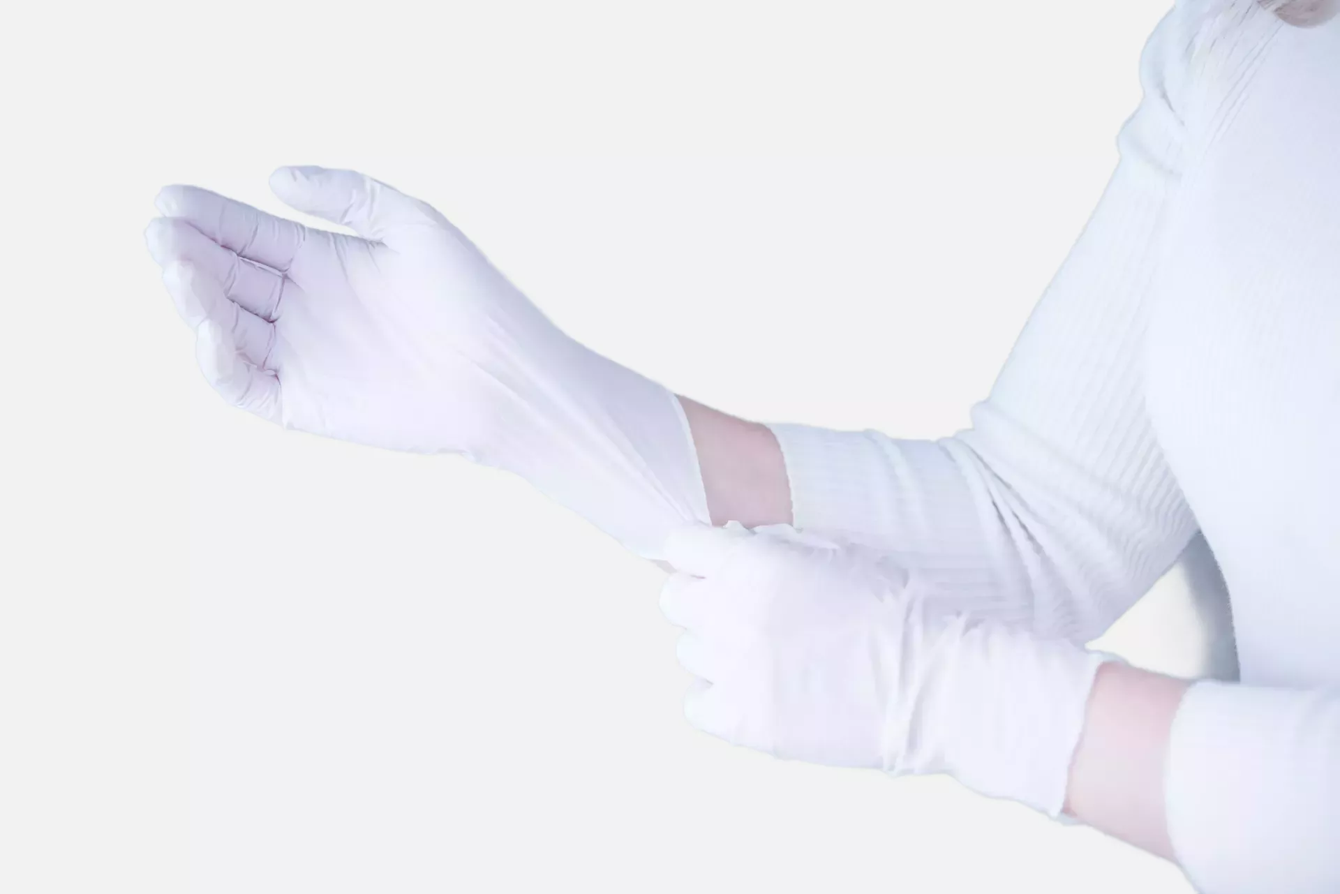 Nitras Medical 8310, WHITE WAVE nitrile disposable gloves, white, image 3