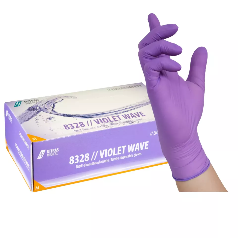 Nitras Medical 8328, VIOLET WAVE Nitril-Einmalhandschuhe, Lila, image 1, gallery thumbnail