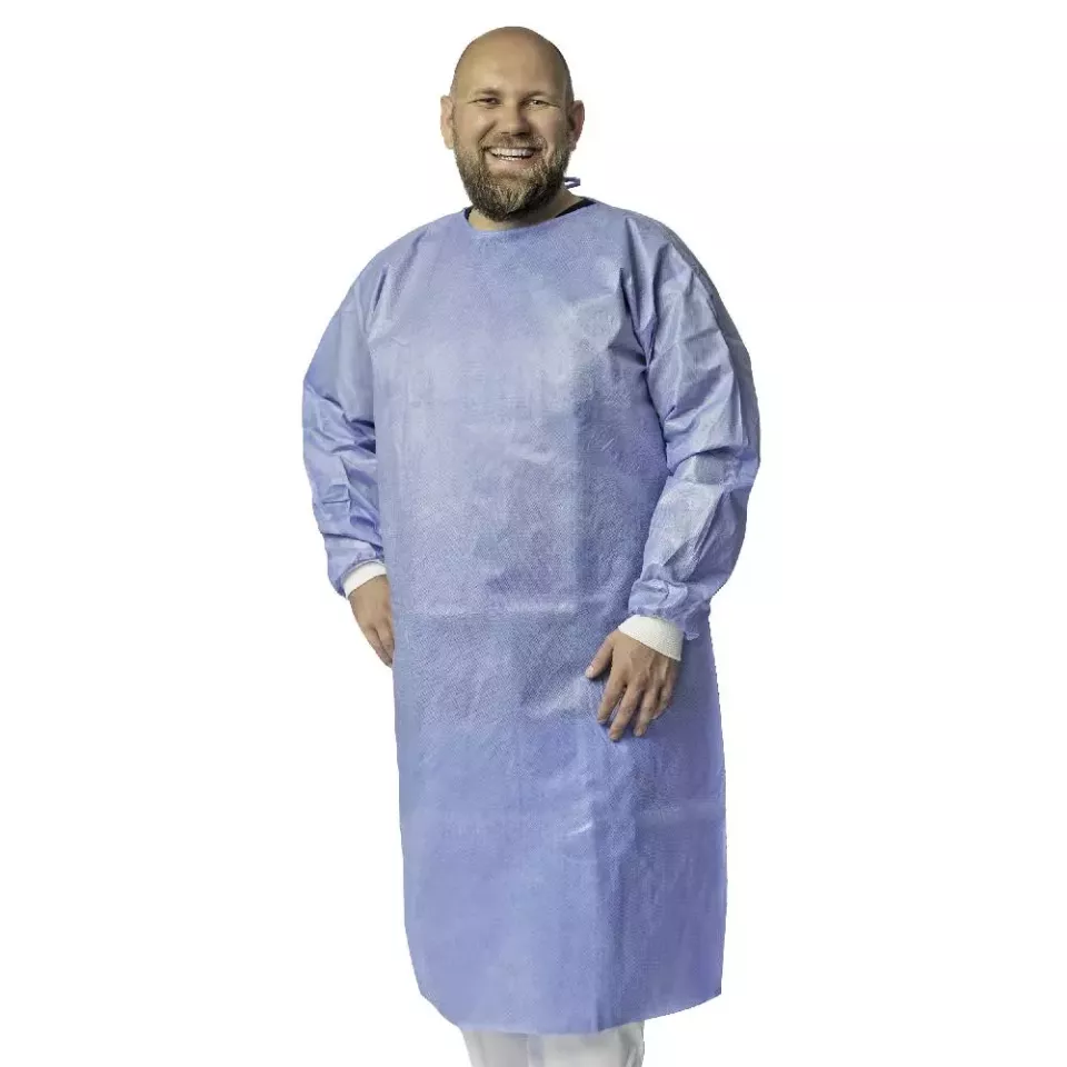 Nitras Medical 004546-2300-2XL, PE Medical Gown, Light Blue, image 1, gallery thumbnail