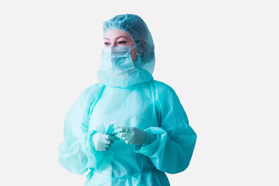 Nitras Medical 8325, MINT WAVE nitrile disposable gloves, green, image 3, gallery thumbnail