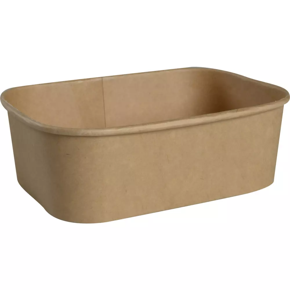 Abena 1999911931, Food Container 17x12x5.5 cm 750ml Kraft/PE, image 1