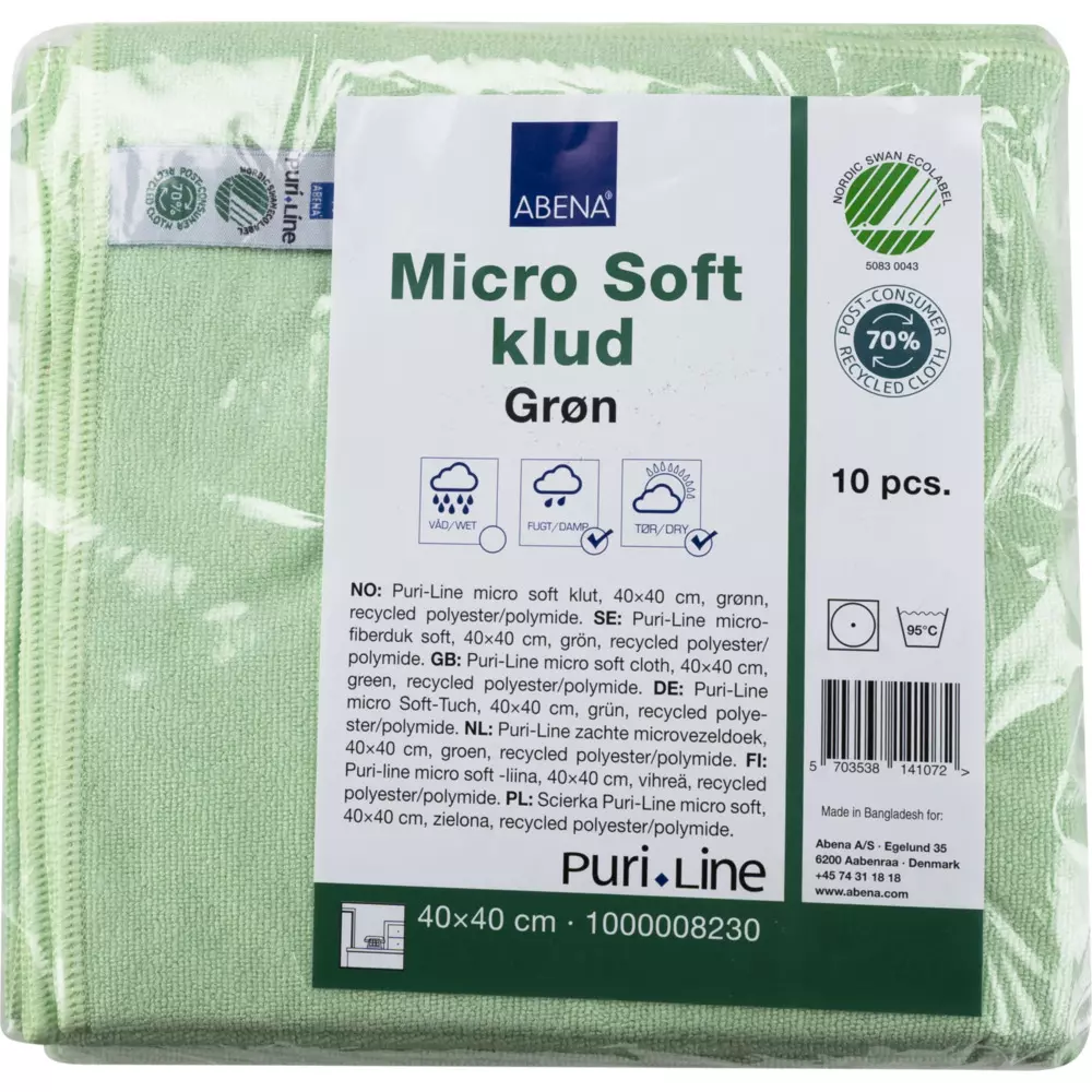 Abena 1000008230, Microfiber Cloth Green, 40x40 cm, image 1