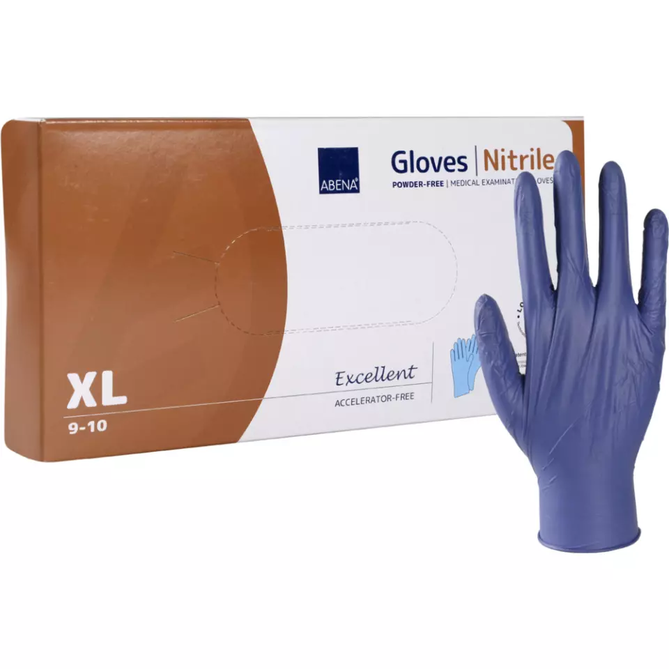 Abena 101000192, Excellent Nitrile Gloves, Blue, image 4, gallery thumbnail