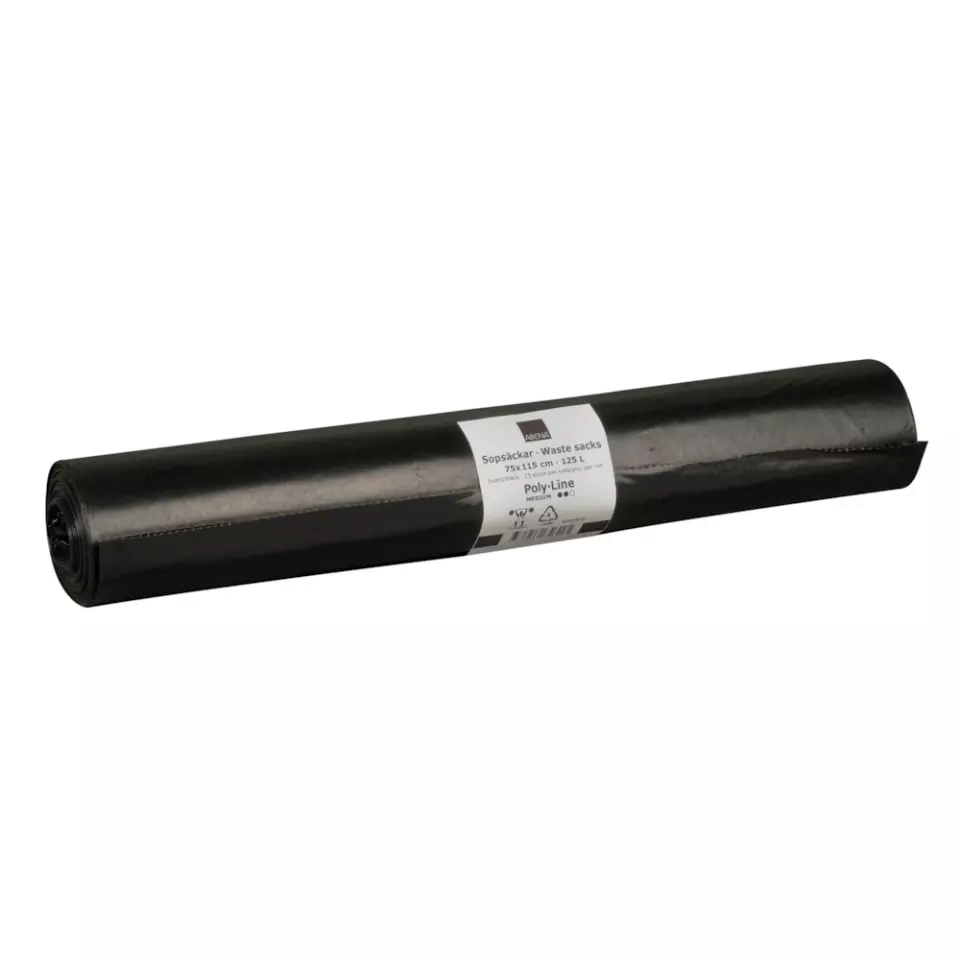 Abena 500315, Waste Sack 125 l LLDPE Super Sack Black, image 1, gallery thumbnail