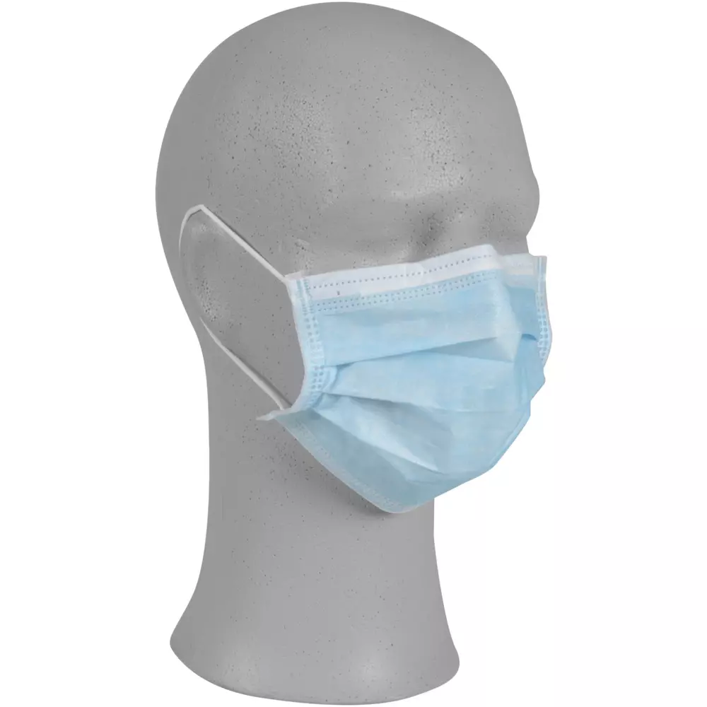 Abena 1000010123, Face Mask TYPIIR Ear Loops Blue 50 Pcs, image 1