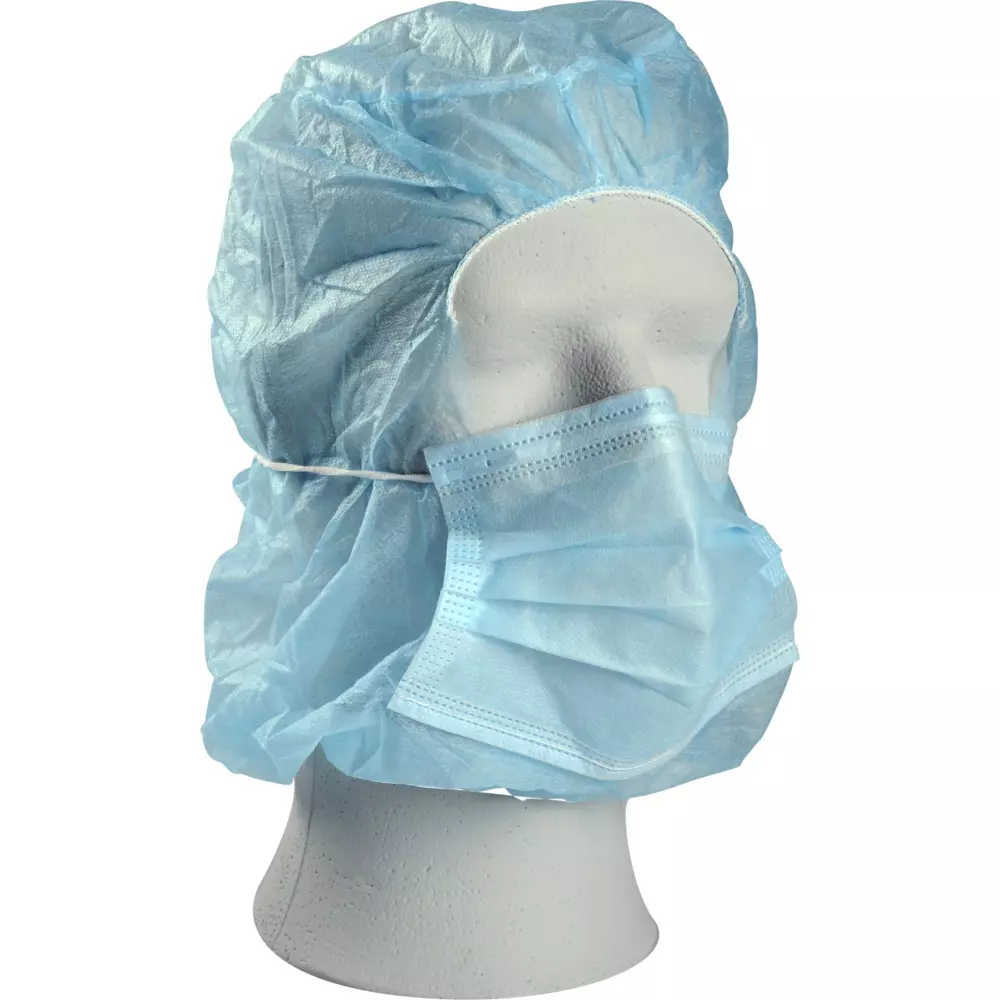 Abena 1010002108, Astro Cap with Face Mask Blue Onesize, image 1