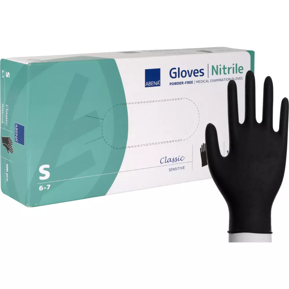 Abena 29048, Powder-free Black Nitrile Glove