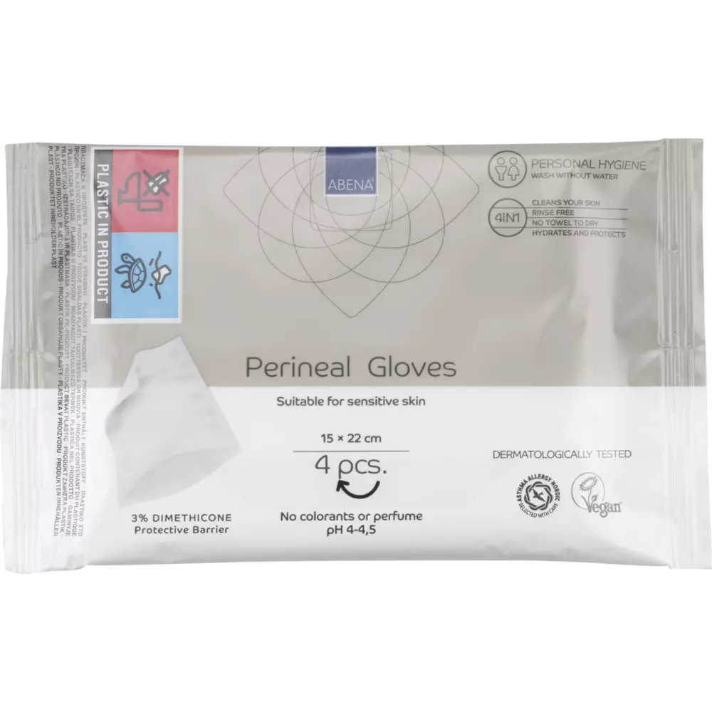 Abena 1000003181, Incontinence Washing Gloves 4 Pcs, image 1