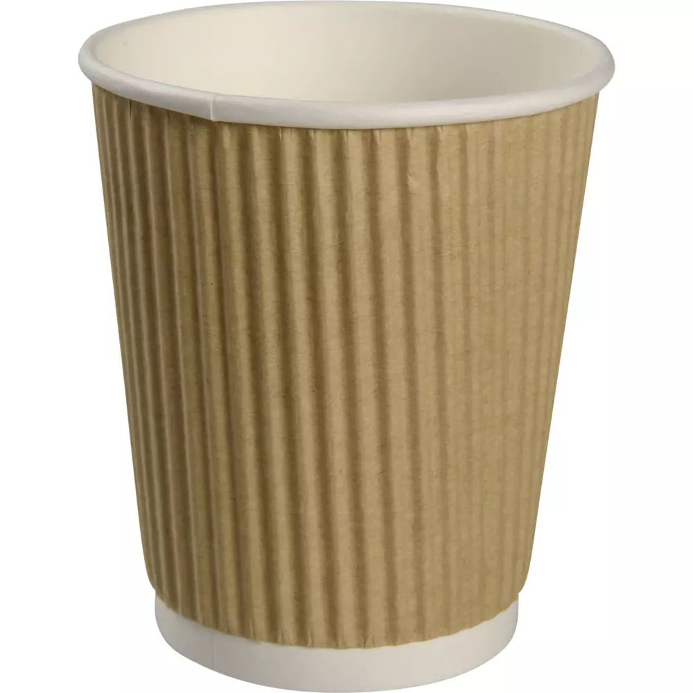 Abena 1999913354, Kaffeebecher, Ripple Wall Ø8cm, 24cl, Braun