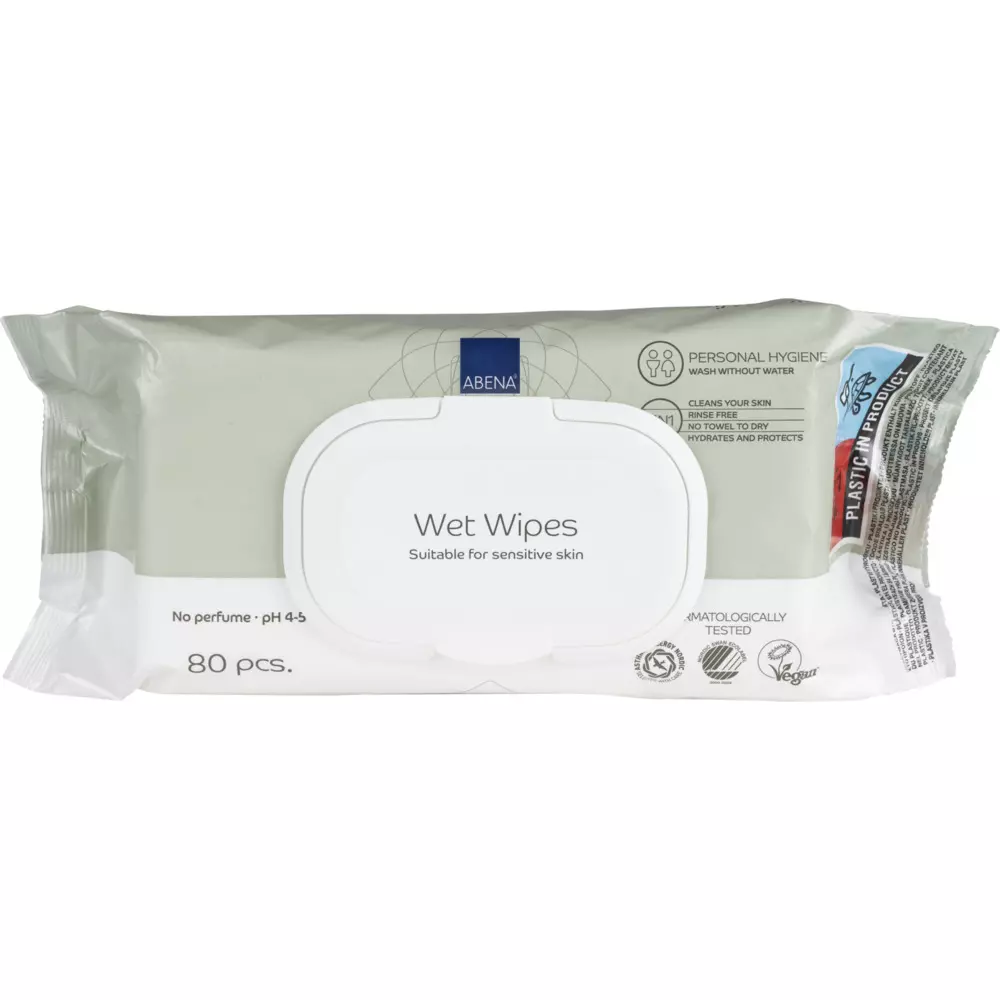 Abena 659710, Unscented Wet Wipes Pack 18x20cm, image 1
