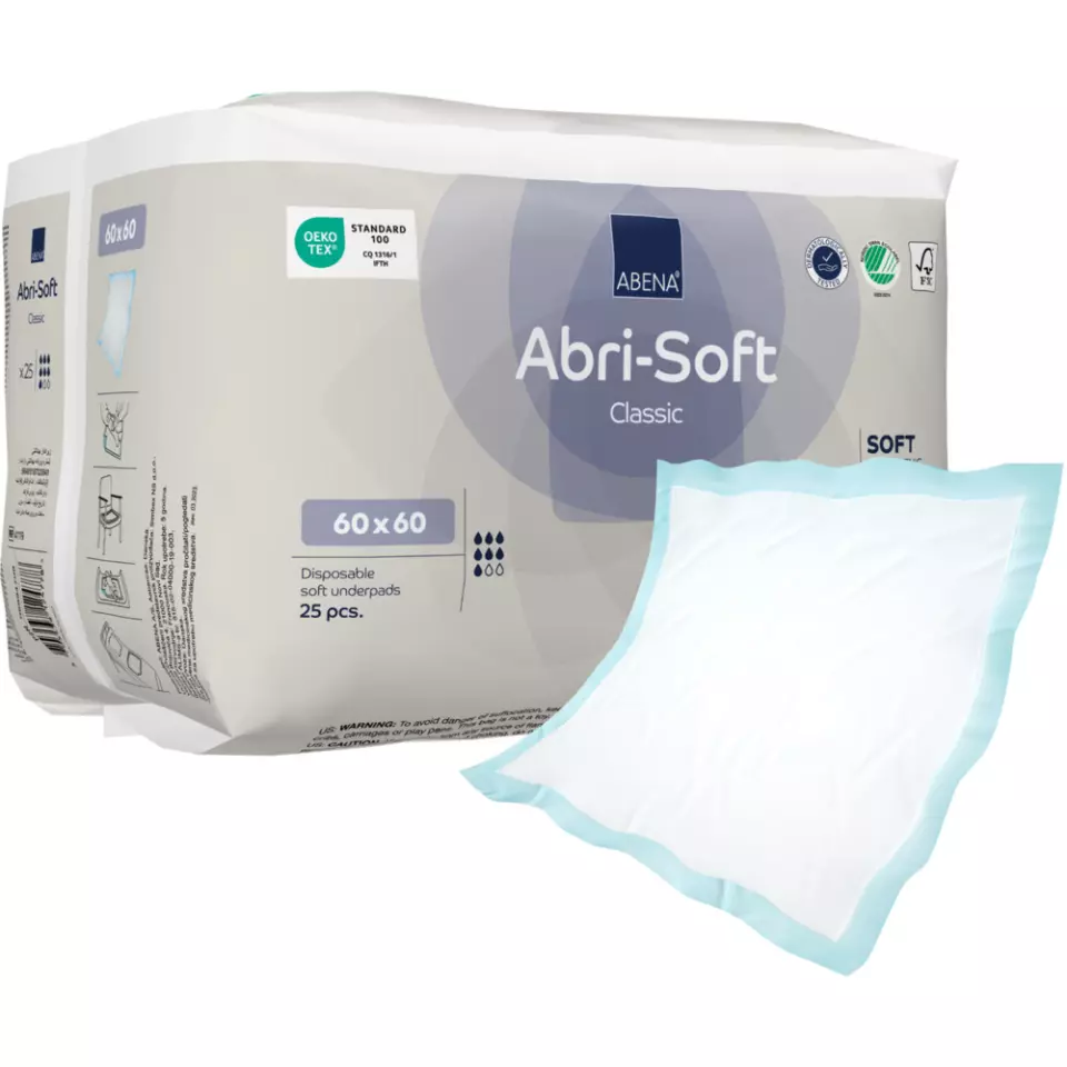 Abena 4119, Underpads Abri-Soft Classic 60X60 cm, image 1, gallery thumbnail
