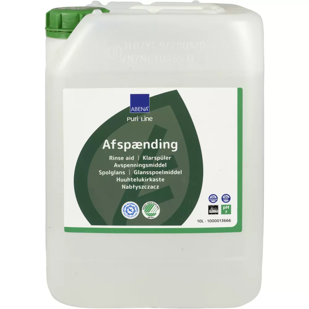 Abena 1000013666, Rinse Aid PL 10L Defoamer NCP, image 1