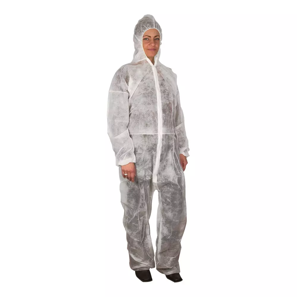 Abena 210721, Disposable Nonwoven Coverall White L/XL, image 1