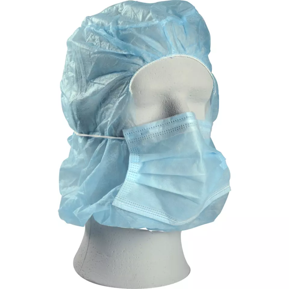 Abena 1010002108, Astro Cap with Face Mask Blue Onesize, image 1, gallery thumbnail